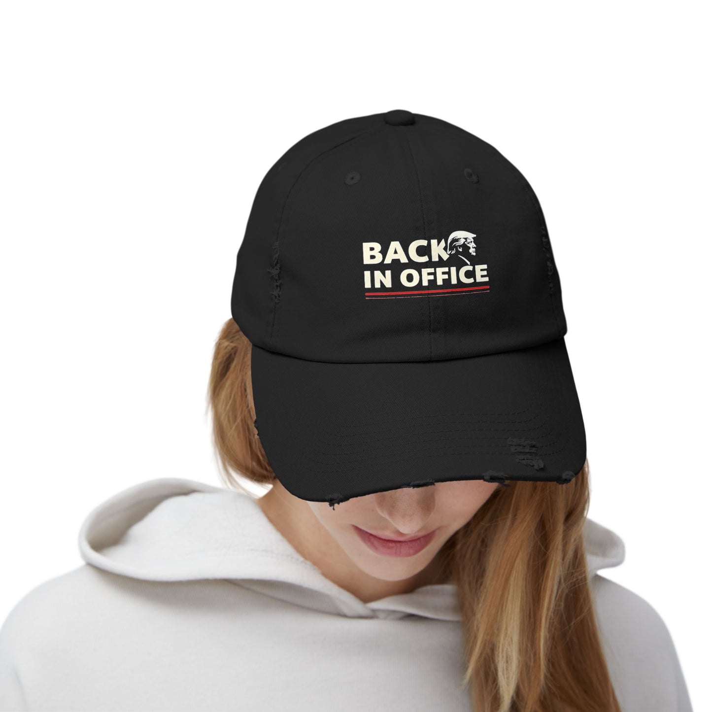 Back in Office Distressed Cap